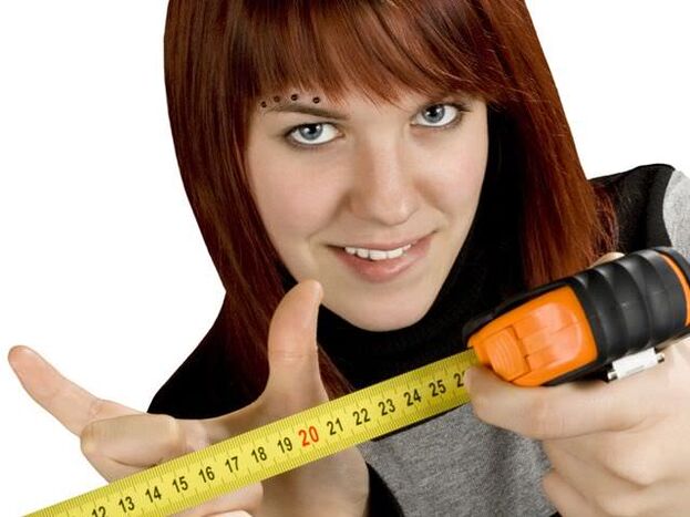 the girl shows a small penis growing