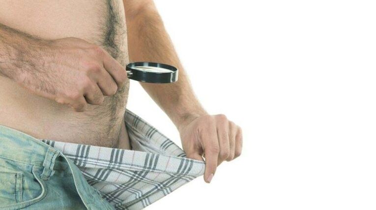a man looks at his underpants and thinks about enlarging his penis with soda